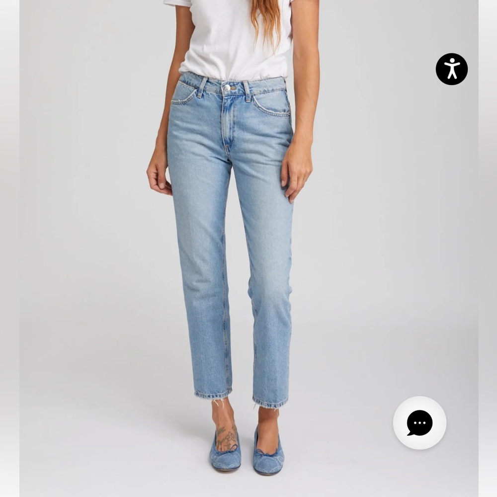 NWT SPRWMN Light Blue Women's Skinny Straight Leg Jeans